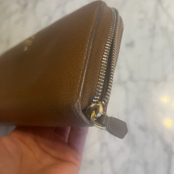 Prada Tan Leather Zip-Around Wallet - Picture 16 of 16